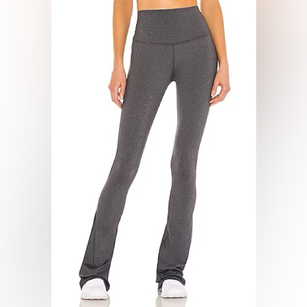 Women's Gray High-Waisted Flare Leggings